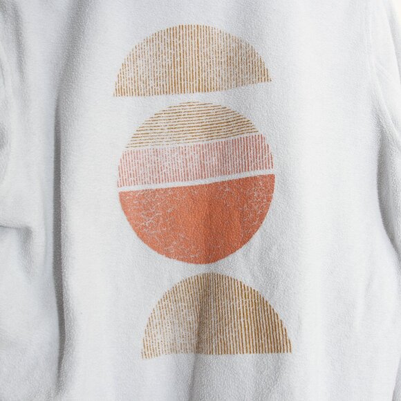 Faherty Reverse Beach Fleece Full Zip Up Hoodie Jacket White Cotton Size Medium - Picture 6 of 16